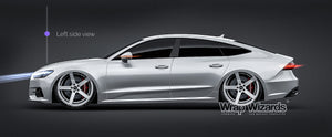 Audi A7 Sportback 2018 glossy finish - all sides Car Mockup Template.psd