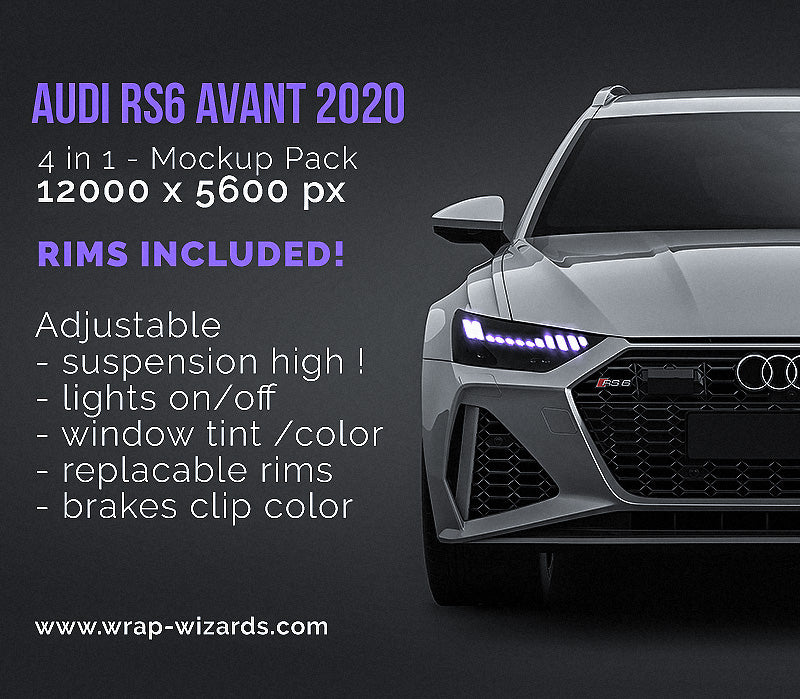 Audi RS6 Avant 2020 - Car Mockup