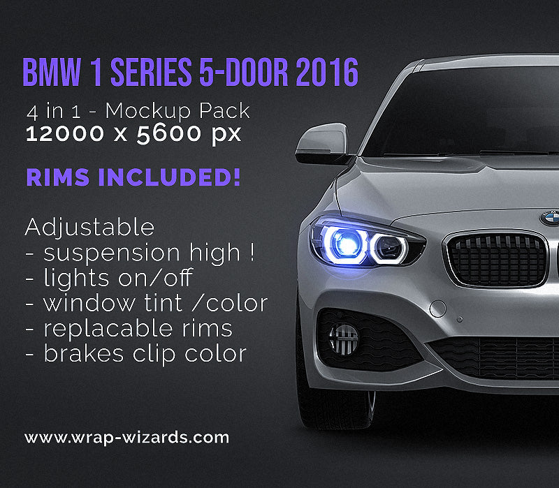 BMW 1-Series F20 5-door 2016 - Car Mockup