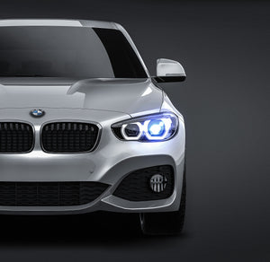 BMW 1 Series F20 5-door 2016 glossy finish - all sides Car Mockup Template.psd