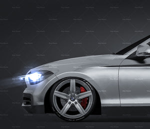 BMW 1-Series F20 5-door 2011 glossy finish - all sides Car Mockup Template.psd