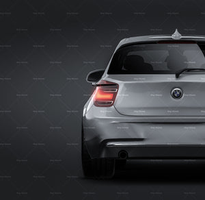 BMW 1-Series F20 5-door 2011 glossy finish - all sides Car Mockup Template.psd