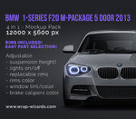 BMW 1-Series F20 m-package 5 door 2013 glossy finish - all sides Car Mockup Template.psd