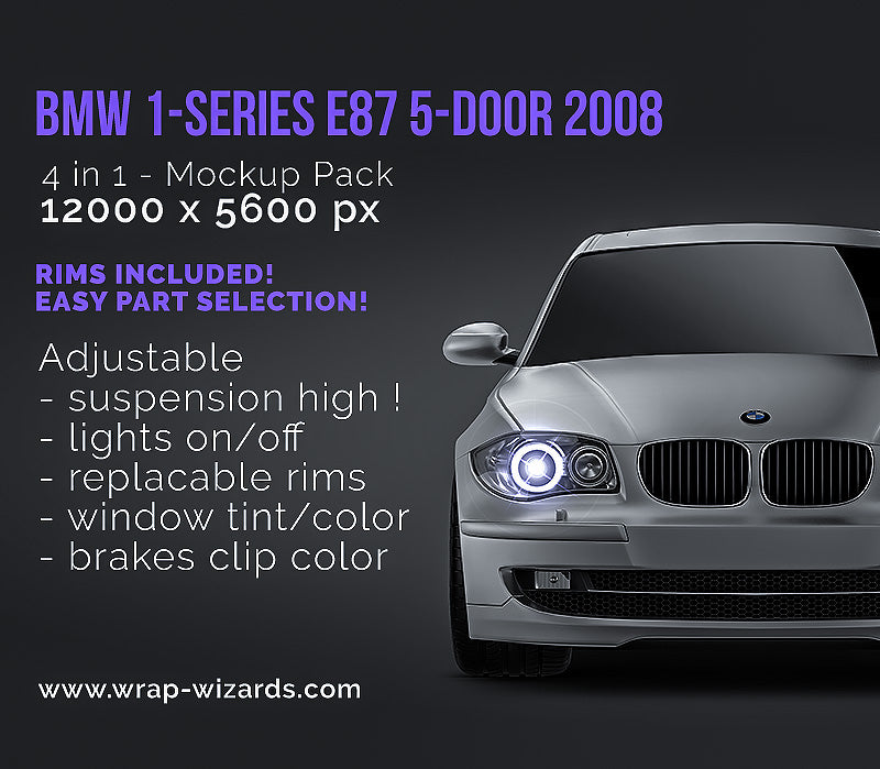 BMW 1-Series E87 5door 2008 - Car Mockup