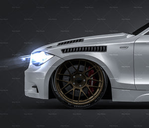 BMW 1 Series E82 Coupe 2009 glossy finish - all sides Car Mockup Template.psd