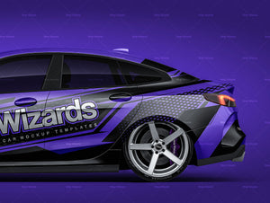 BMW 2 Series Gran Coupe 2020 glossy finish - all sides Car Mockup Template.psd