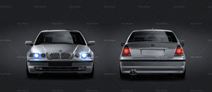 BMW 3-Series E46 Compact 2004 satin matt finish - all sides Car Mockup Template.psd