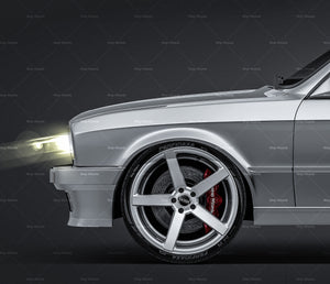 BMW 316i E30 Coupe glossy finish - all sides Car Mockup Template.psd