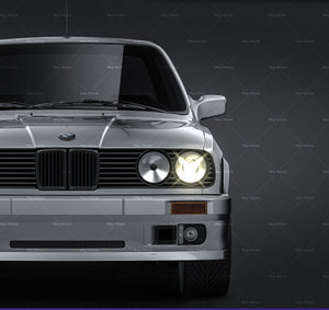 BMW 316i E30 Coupe glossy finish - all sides Car Mockup Template.psd
