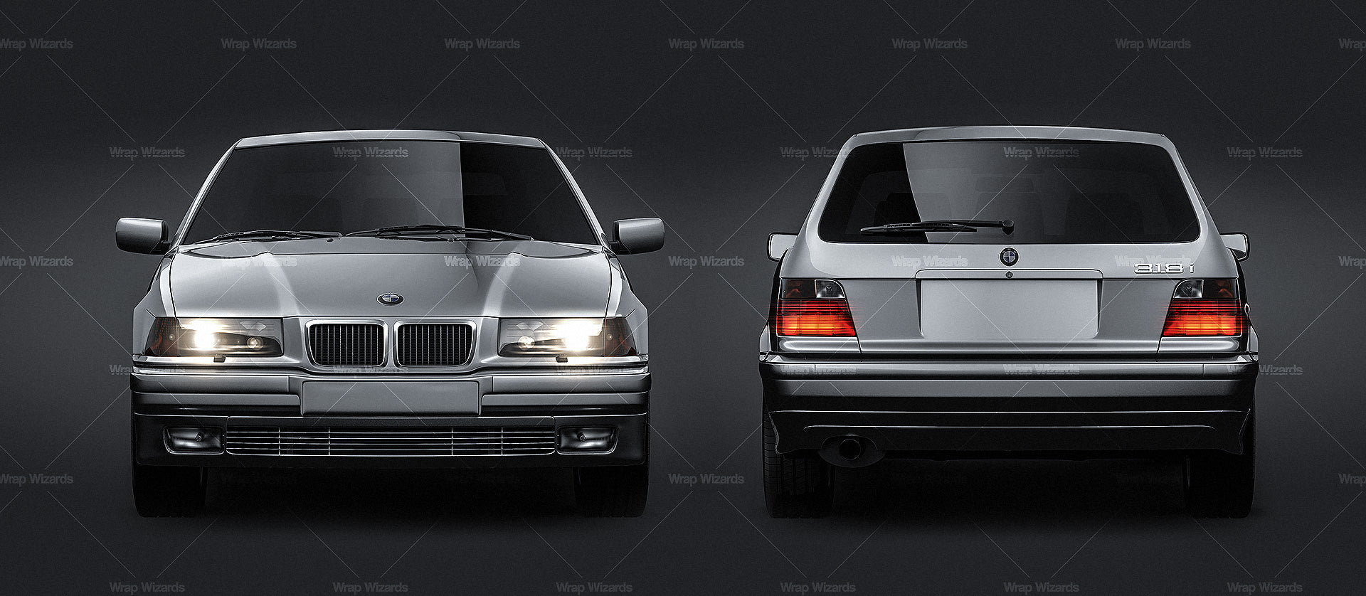BMW 3-Series E36 Touring 1990 - Car Mockup