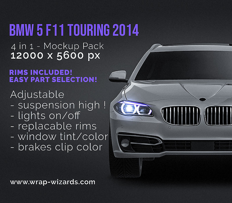 BMW 5-Series F11 Touring 2014 - Car Mockup
