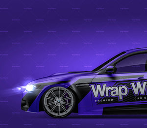 BMW E92 M3 satin matt finish - all sides Car Mockup Template.psd