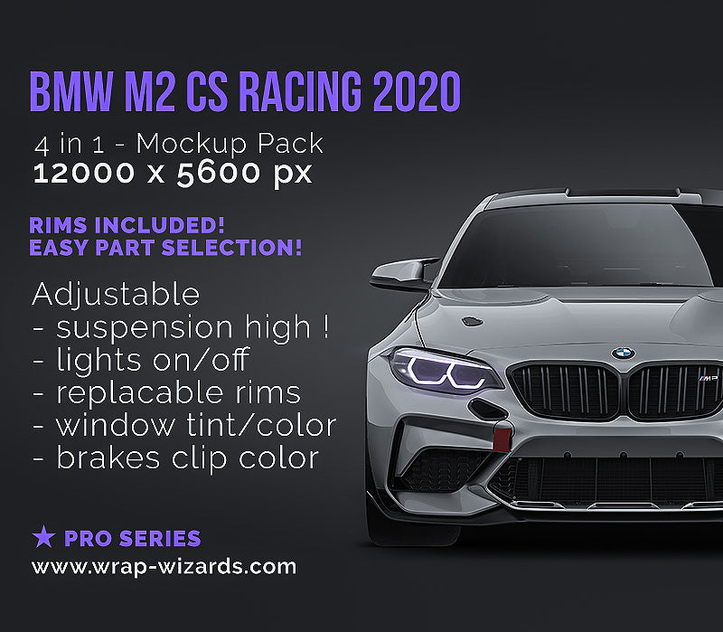 BMW 2-Series M2 CS Racing 2020 - Car Mockup