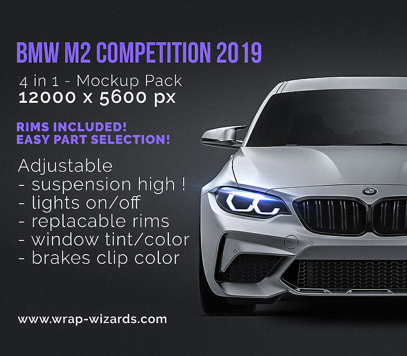 BMW 2-Series M2 Competition 2019 - Car Mockup
