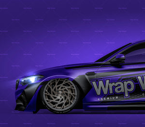 BMW M2 Competition 2019 glossy finish - all sides Mockup Template.psd