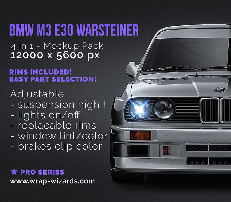 BMW 3-Series M3 E30 Warsteiner - Car Mockup