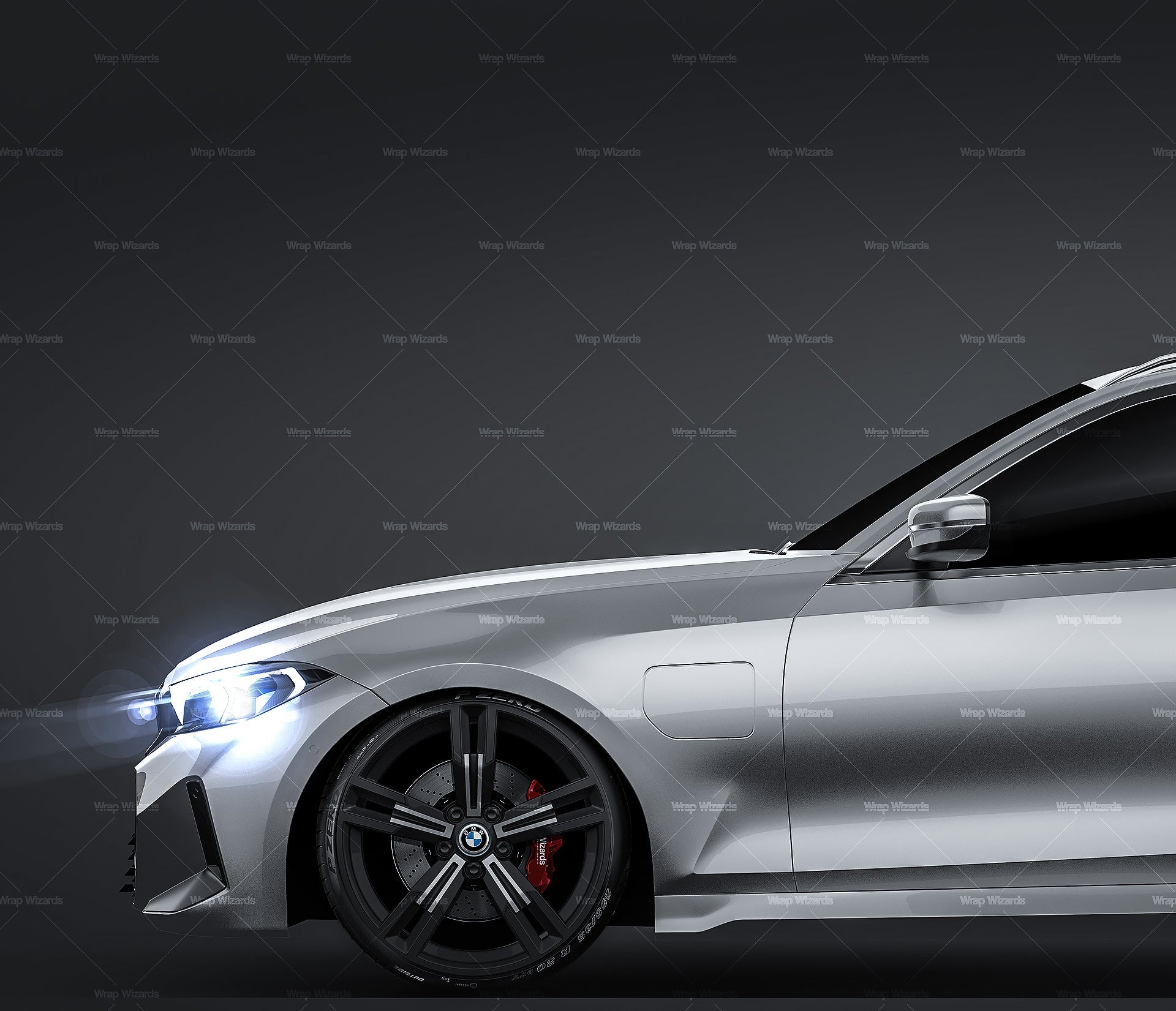 BMW M3 Touring G21 2023 glossy finish - all sides Car Mockup Template.psd