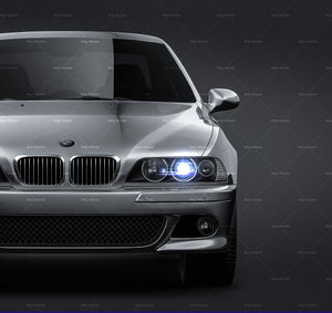 BMW M5 E39 2001 glossy finish - all sides Car Mockup Template.psd