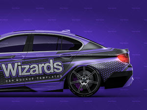 BMW M5 F10 Sedan 2014 satin matt finish - all sides Car Mockup Template.psd