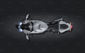 BMW S1000RR 2011 glossy finish - all sides Motorcycle Mockup Template.psd