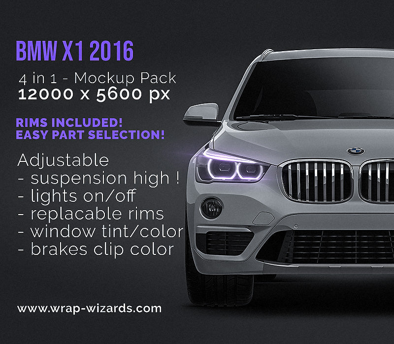 BMW X1 2016 - Car Mockup