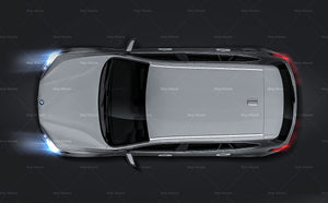 BMW X1 2020 glossy finish - all sides Car Mockup Template.psd
