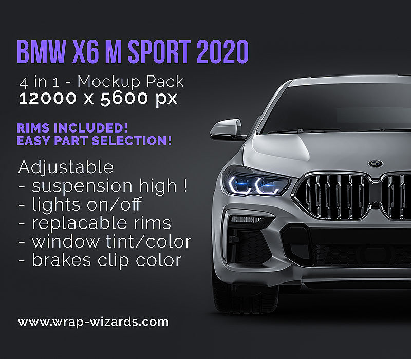 BMW X6 M Sport 2020 - Car Mockup