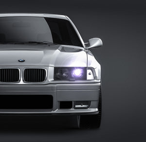 BMW E36 Coupe glossy finish - all sides Car Mockup Template.psd