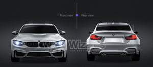 BMW F82 M4 Coupe glossy finish - all sides Mockup Template.psd