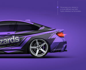 BMW F82 M4 Coupe glossy finish - all sides Mockup Template.psd