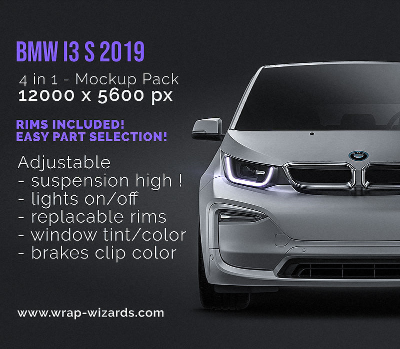 BMW i3 S 2019 - Car Mockup