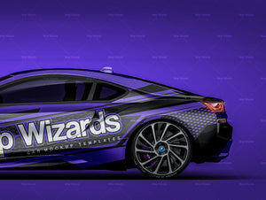 BMW i8 Coupe glossy finish - all sides Car Mockup Template.psd