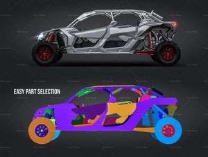 BRP Can-Am Maverick X3 Max 2022 glossy finish - all sides Car Mockup Template.psd