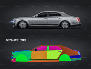 Bentley Mulsanne 2011 glossy finish - all sides Car Mockup Template.psd
