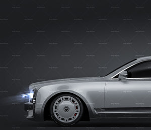 Bentley Mulsanne 2011 glossy finish - all sides Car Mockup Template.psd