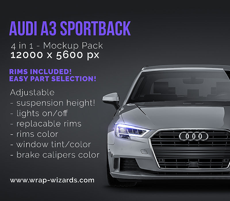 Audi A3 Sportback - Car Mockup