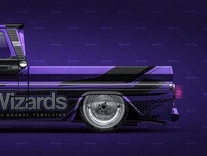 Chevrolet C10 1965 glossy finish - all sides Car Mockup Template.psd