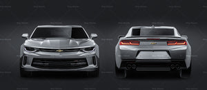 Chevrolet Camaro 2016 glossy finish - all sides Car Mockup Template.psd