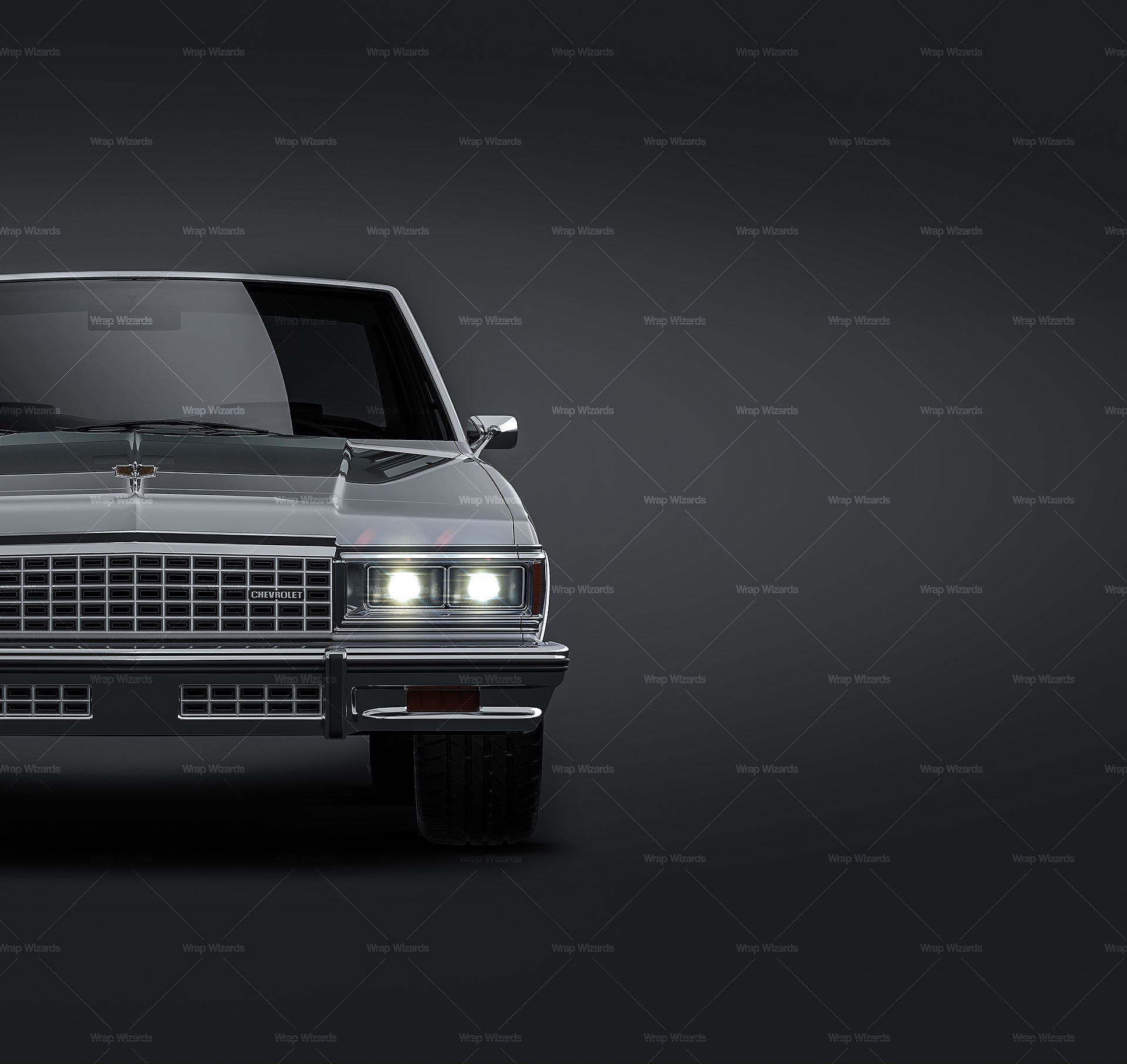 Chevrolet Caprice 1978 glossy finish - all sides Car Mockup Template.psd