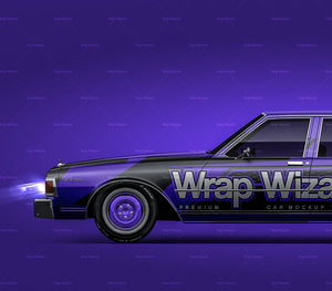 Chevrolet Caprice 1978 glossy finish - all sides Car Mockup Template.psd