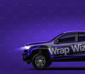 Chevrolet Colorado 2018 extended cab glossy finish - all sides Car Mockup Template.psd