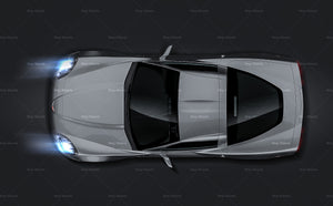 Chevrolet Corvette C6 glossy finish - all sides Car Mockup Template.psd