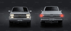 Chevrolet Silverado 1500 1985 glossy finish - all sides Car Mockup Template.psd