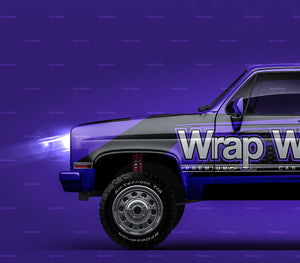 Chevrolet Silverado 1500 1985 glossy finish - all sides Car Mockup Template.psd