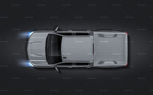 Chevrolet Silverado Crew Cab 1500 Trail Boss glossy finish - all sides Car Mockup Template.psd