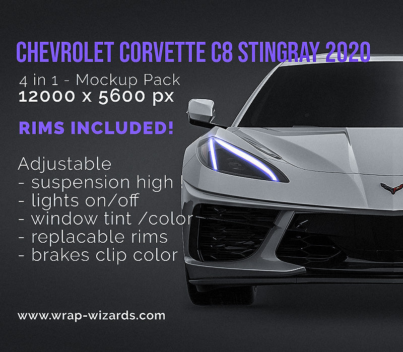 Chevrolet Corvette C8 Stingray 2020 - Car Mockup
