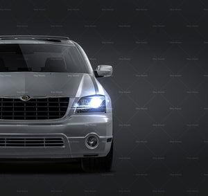 Chrysler Pacifica 2004-2008 satin matt finish - all sides Car Mockup Template.psd