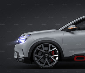 Citroen C5 Aircross 2021 satin matt finish - all sides Car Mockup Template.psd
