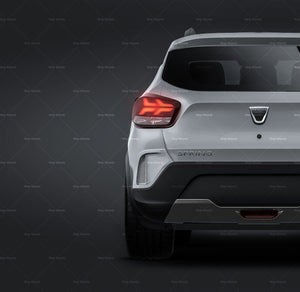 Dacia Spring 2022 glossy finish - all sides Car Mockup Template.psd