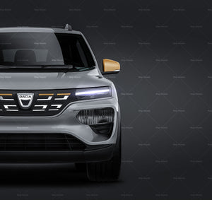 Dacia Spring 2022 glossy finish - all sides Car Mockup Template.psd